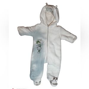 Absorba Baby White Fleece Bodysuit 3-6 months